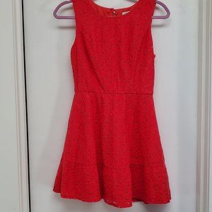 dELiA*s Coral Red Lace MEDIUM Dress - WORN ONCE!